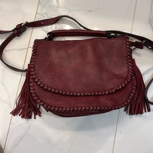 Deep Red tassel bag